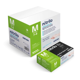 LUVAS PRETAS DESCARTÁVEIS NITRILO SEMPO - 3,5gr Tamanho M