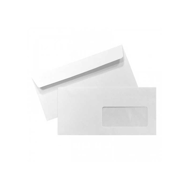 Envelope carta. Caixa 500 Envelopes DL com janela. Material de escritório para empresas
