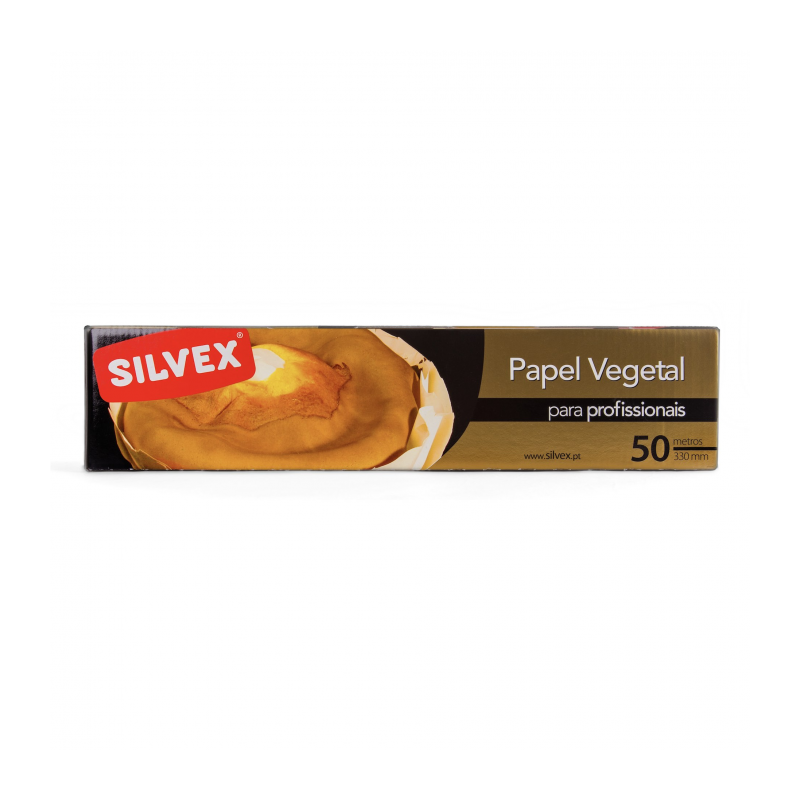 Papel Vegetal Silvex Profissional, próprio para forno, 50m, manteiga, pastelaria