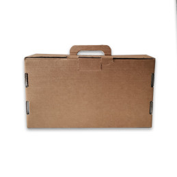 Caixa auto montável, embalagem com asa, caixa para envio de encomendas, caixa com alça, 34X19cm