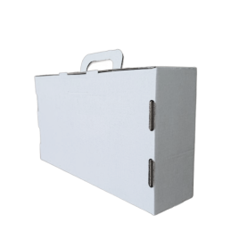 Caixa auto montável, embalagem com asa, caixa para envio de encomendas, caixa com alça, 34X19cm