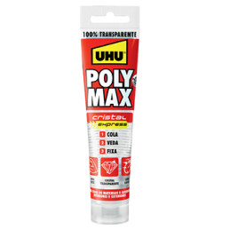 Cola e Veda Poly Max Cristal Express Tubo, UHU, Para colar, fixar e vedar  todos os materiais