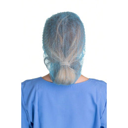 Toucas descartáveis, touca, polipropileno, Azul e Branco, 100 unidades, Clínica, Higiene, Saúde, Descartáveis, EPIs, dentistas