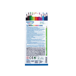 lapis, lápis de cor giotto, escola, escolar, pintar, colorir, artes, resistentes, desenho, primária, 24 lápis