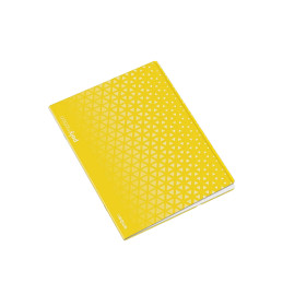 Caderno Agrafado Capa PP A5 48Fls. Ambar Polipro Triangulo Cores Sortidas (Xadrez). Material Escolar, Escola, disciplinas