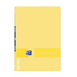 caderno, cadernos, material escolar, A4, Pautado, de linhas, xadrez, quadriculado, Capa   plástica, Agrafado, Amarelo