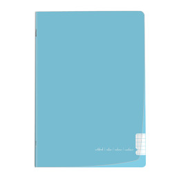 caderno, cadernos, material escolar barato, A4, Pautado, de linhas, xadrez, quadriculado, Capa plástica, Agrafado, Azul