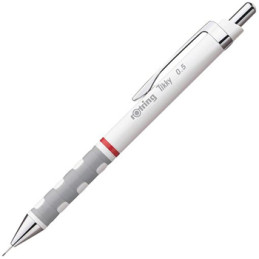Lapiseira, Rotring, Tikky II, 0,5mm, Branca, Lápis de minas, geometria, material escolar