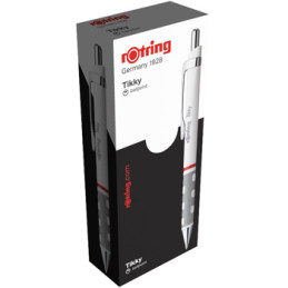 Lapiseira, Rotring, Tikky II, 0,5mm, Branca, Lápis de minas, geometria, material escolar