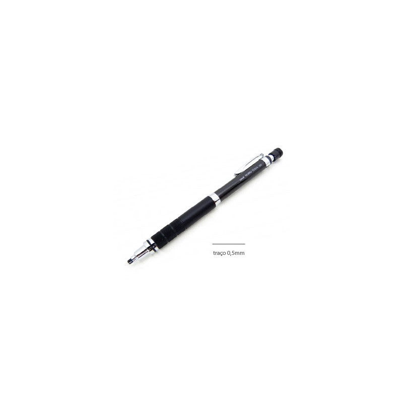 Lapiseira, UNI Kurotoga, M5-450T, 0,5mm, Preta, lapis de minas, geometria, material escolar