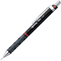 Lapiseira, Rotring, Tikky II, 1mm, Preta, Lápis de minas, geometria, material escolar