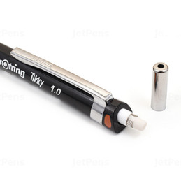 Lapiseira, Rotring, Tikky II, 1mm, Preta, Lápis de minas, geometria, material escolar