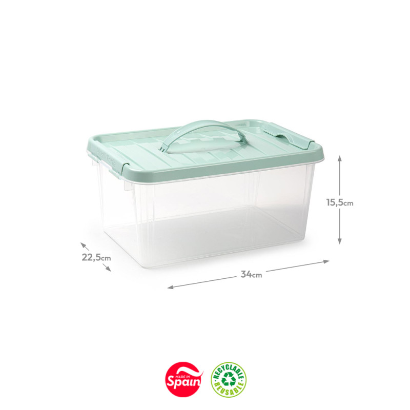 Caixa escolar para material, caixa de arrumação, arrumação de material escolar, verde