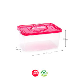 Caixa escolar para material, caixa de arrumação, arrumação de material escolar, rosa