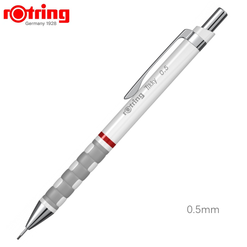 Lapiseira, Rotring, Tikky II, 0,5mm, Branca, Lápis de minas, geometria, material escolar