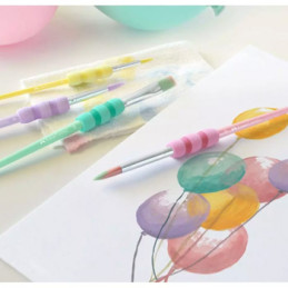 Pinceis, pincel, pintura, artes, material escolar, FABER CASTELL, guaches, aquarelas, Nº4/8/10/12