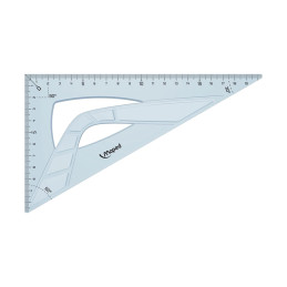 Conjunto de réguas, esquadro, transferidor, geometrico, maped, 4 peças, material escolar