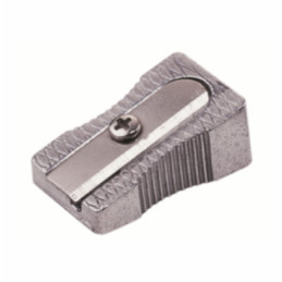 Afia lápis, aguça metalica, afia de metal, material escolar, material de escritório