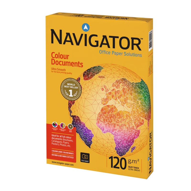 Papel fotocópia, Papel A4 impressão, Navigator. papel para impressão a cores, material de escritório para empresas
