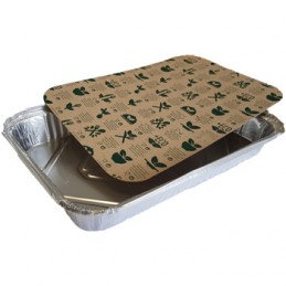Embalagem Alimentar Alumínio 2380ml Retangular c/ Tampa. para Serviços de Catering, Casamentos, Eventos, Take-Away