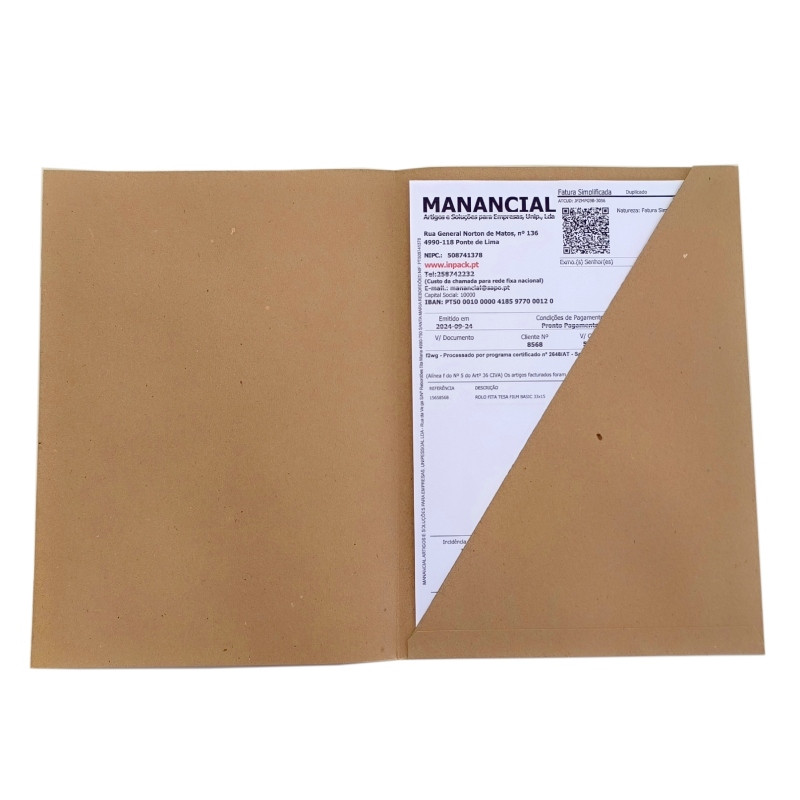 Pasta Processos Cartolina - Cartonex 145-CT, Documentos de utentes,