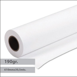 Rolo de Papel Ploter, 610mm x 30mts, 190Grs. Evolution, PhotoGlossy, Impressão de projetos, Arquitetura e Engenharia