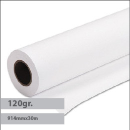 1 Rolo de Papel Ploter, 914mm x 30mts, 120Grs, Premium Coated, Evolution, Impressão de projetos, Arquitetura e Engenharia
