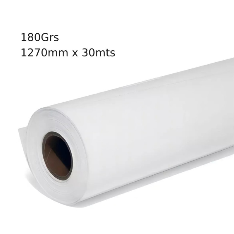 Rolo de Papel Plotter, 1270mm x 30mts, 180Grs, Coated SIHL,  Impressão de projetos, Arquitetura e Engenharia