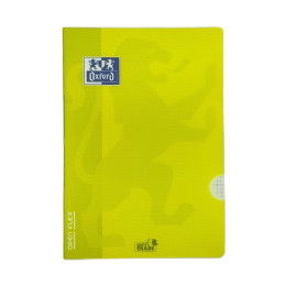 caderno, cadernos, material escolar, A4, xadrez, quadriculado, Capa plástica, Agrafado, Oxford Open Flex, Amarelo