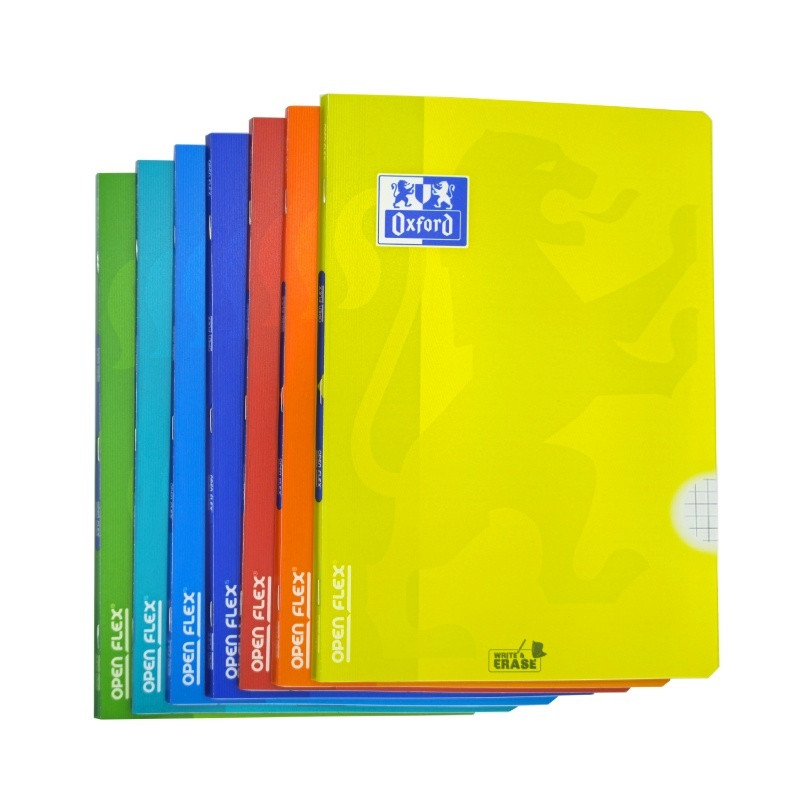 caderno, cadernos, material escolar, A4, xadrez, quadriculado, Capa plástica, Agrafado, Oxford Open Flex