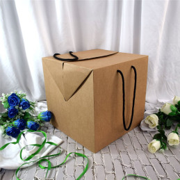 Caixa cubo, Cabaz, cabazes, prendas, com alça, com asa, caixa para presentes, 30x30x30cm