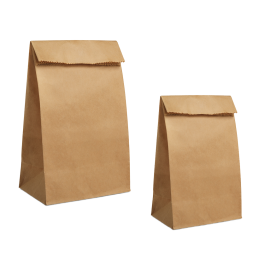 Saco em Papel Kraft, Ecológico, 80grs. Saco para Take away. fast food, pastelaria, farturas, churros, bolos, Farmácias