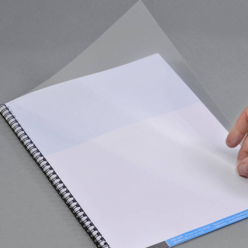 Encadernação de livros, capa plástica transparente, 300mic, folha acetato, gráfica, impressão A4, caixa com 100 unidades