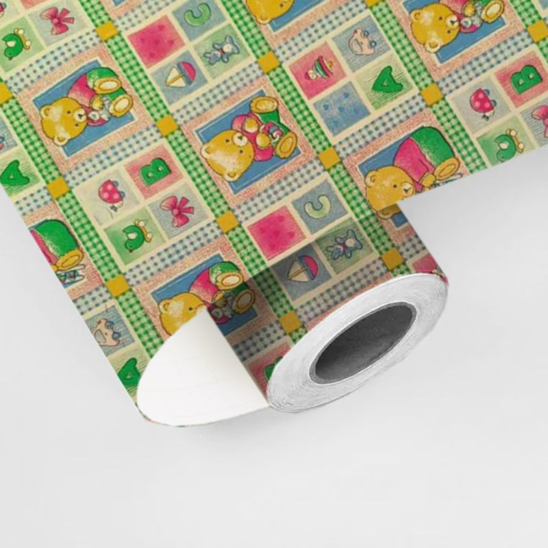 Rolo, Bobine, Papel de Embrulho, Natal, Prendas, presentes, crianças, ursos, 62cmx200mts, 7kg, papel fantasia, papel kraft