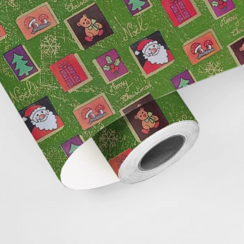 Rolo, Bobine, Papel de Embrulho, Natal, Prendas, presentes, crianças, pai natal, ursos, 62cmx200mts, 7kg