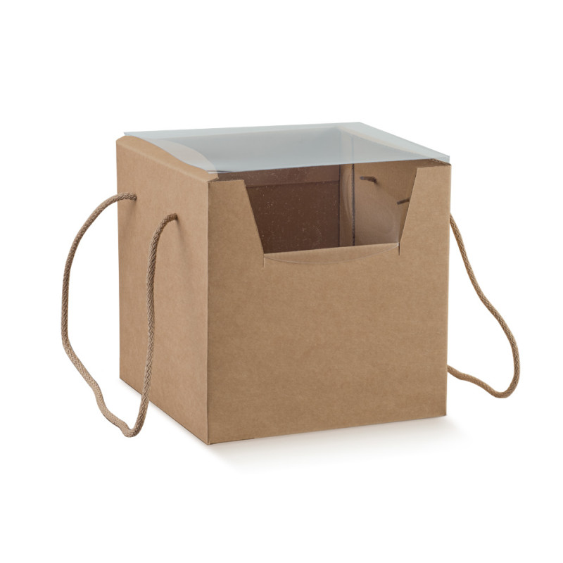 embalagem, panettone, panetone, caixa premium com janela e asa, 21x21x21cm, cartão kraft, ecológica, caixa bolo, natal