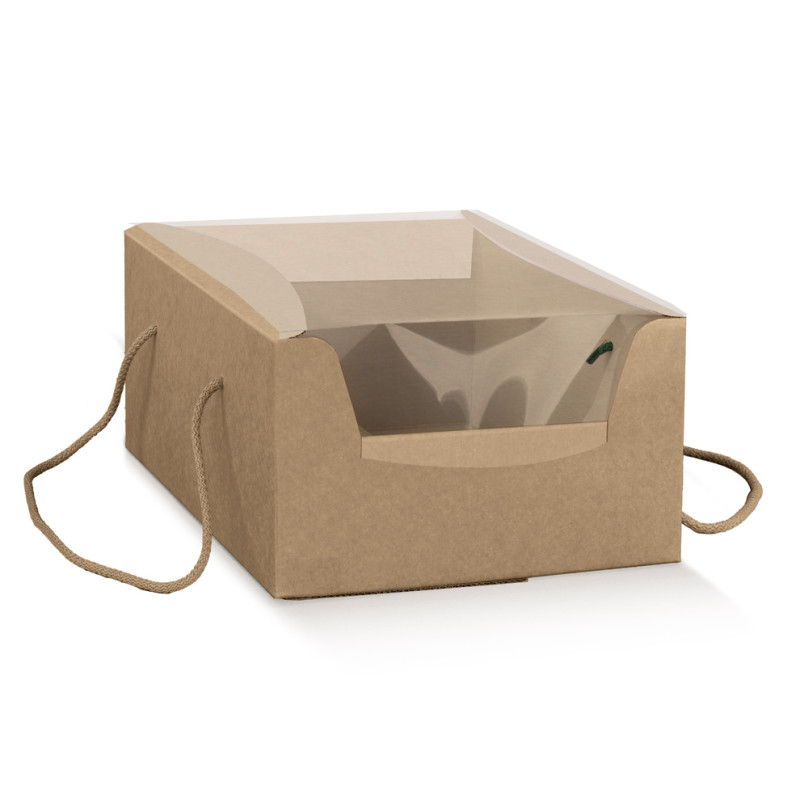 embalagem, panettone, panetone, caixa premium com janela e asa, 33,5 x 23,5 14cm, cartão kraft, ecológica, caixa bolo