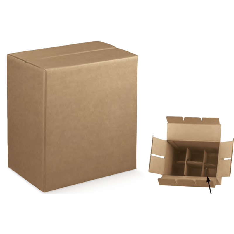 caixa de cartão para envio de garrafas, expedição de vinho, garrafeira, caixa para 6 garrafas, resistente, cartão triplo