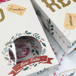 Caixa Bolo Rei, embalagem pastelaria, embalagem para Bolo rei, 30x30cm, 100 caixas, natal