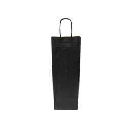 Saco de Papel Preto para 1 garrafa, saco para presente. saco de papel kraft