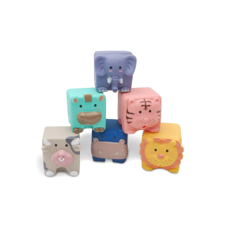 Cubos do Animais para o Banho - AmbarScience, brinquedo didático, movimentos e animais, + 6 meses