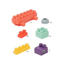 Soft Blocks - 20 Peças - AmbarScience, criatividade, cores, aprendizagem, intrepretação, +3 anos