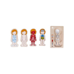Puzzle Corpo Humano Menina, AmbarScience, jogo de cartas didático, educativo, +3 anos