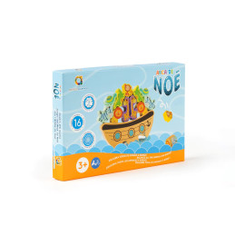 Jogo Arca de Noé - AmbarScience, precepção de cor, coordenação, didárito, brinquedo, jogo, +3 anos