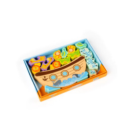 Jogo Arca de Noé - AmbarScience, precepção de cor, coordenação, didárito, brinquedo, jogo, +3 anos