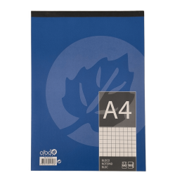 Bloco Apontamentos A4 Liso 100 folhas, Caderno de apontamentos, quadriculado