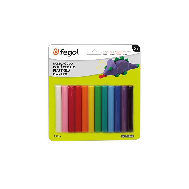 bonecos de plasticina, artes anuais, trabalhos manuais, material escolar, primária, 12 cores