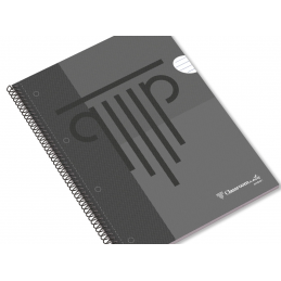 Caderno de argolas, capa dura, amabar, pautado, liso, xandres, escolar, escola, material, disciplinas, A4, xadres, preto