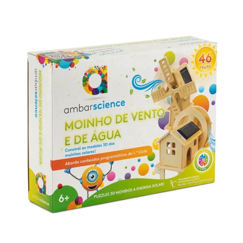 Moinho de Vento e de Água - Puzzle 3D (6+) Ambar Science Moinho de Vento e de Água - Puzzle 3D (6+) Ambar Science