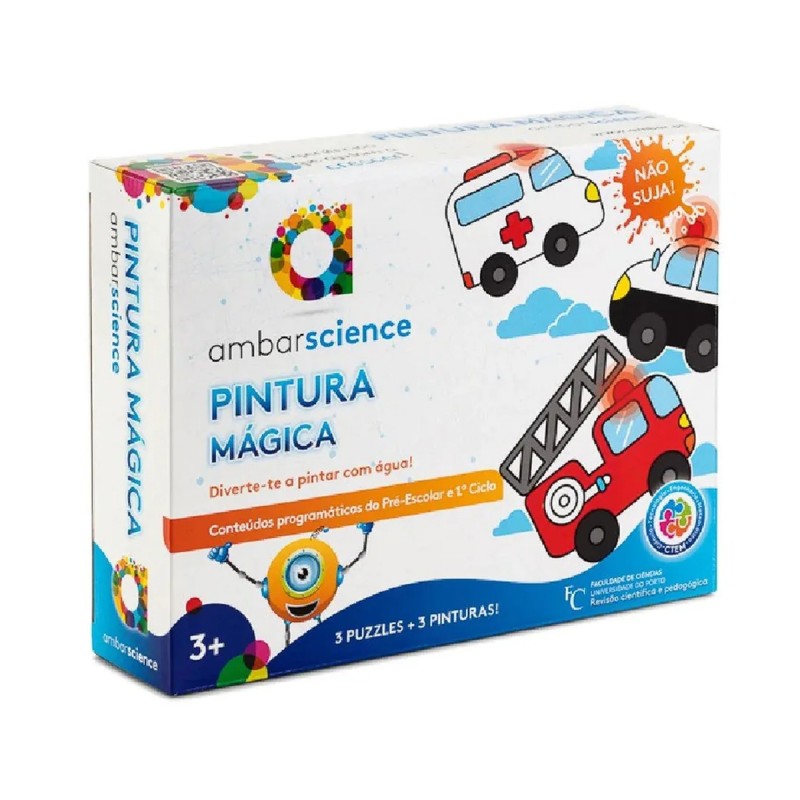 Pintura Mágica - Veículos de emergência (3+) Ambar Science